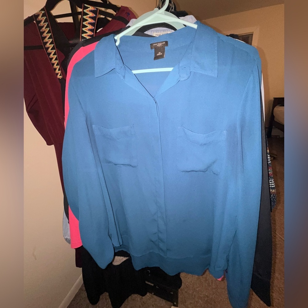 Ann Taylor Vibrant Blue Blouse
